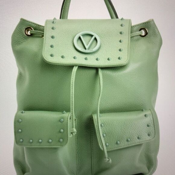 NWT Valentino Backpack Rockstud Green Leather Authentic main image 16